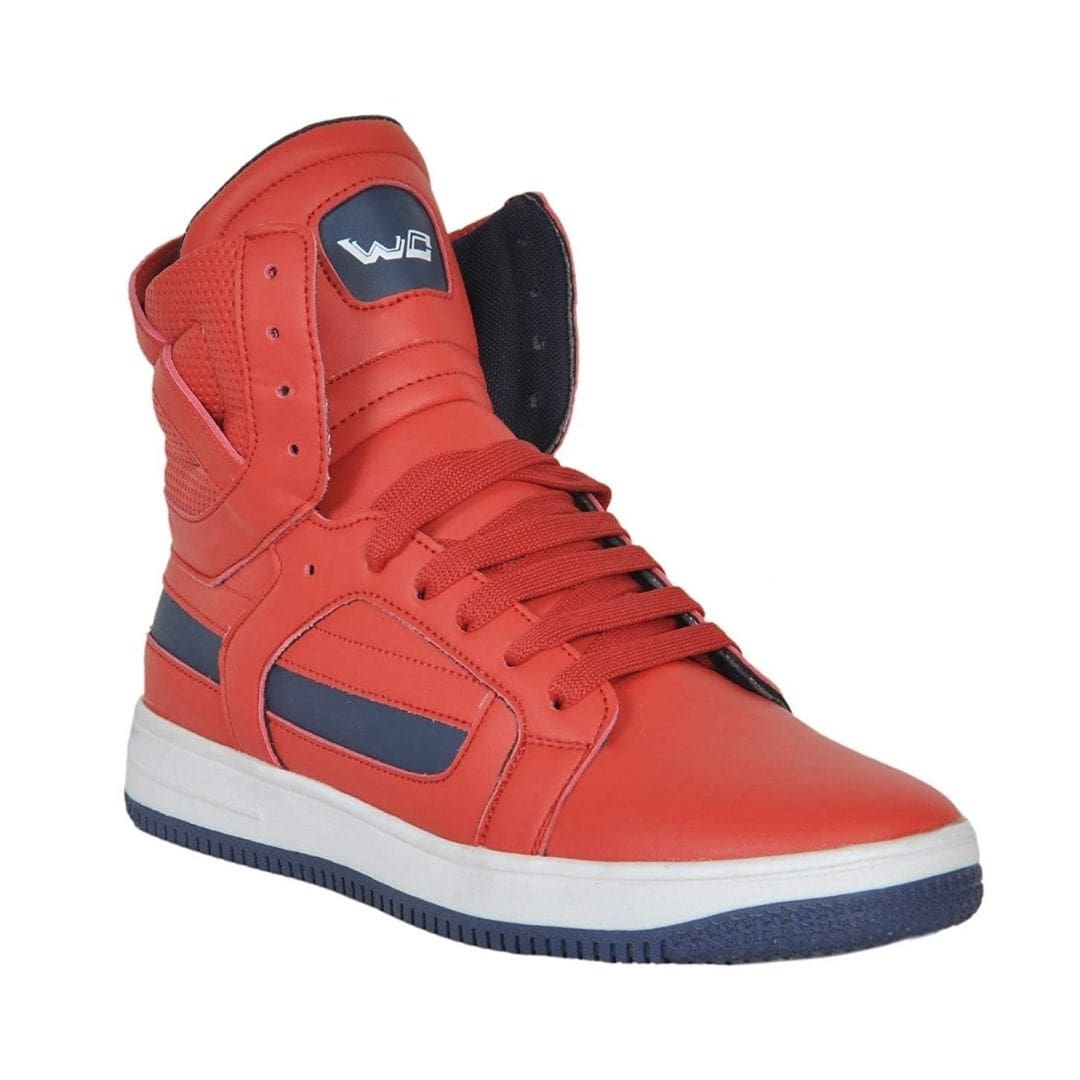 high top red shoes for men