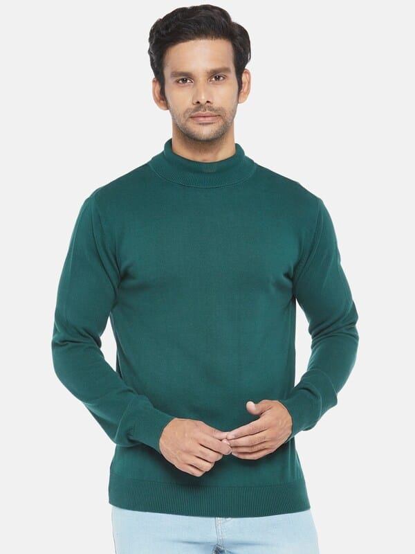 Men Green Pullover