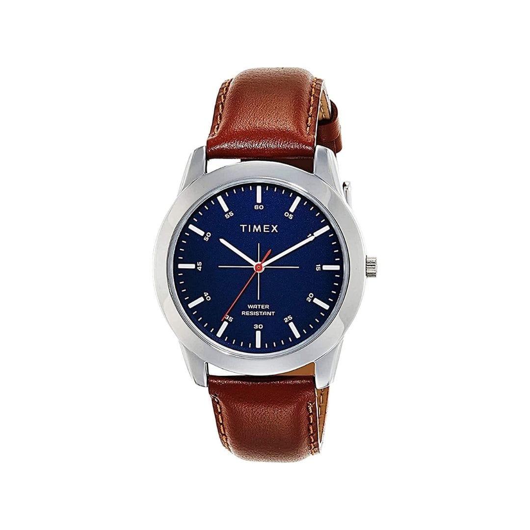 timex brown leather watch