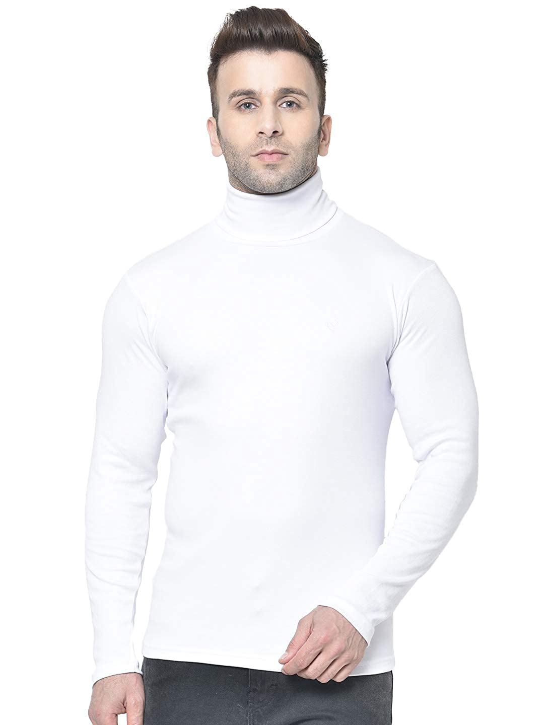 white Full Sleeve Turtle Neck sweater