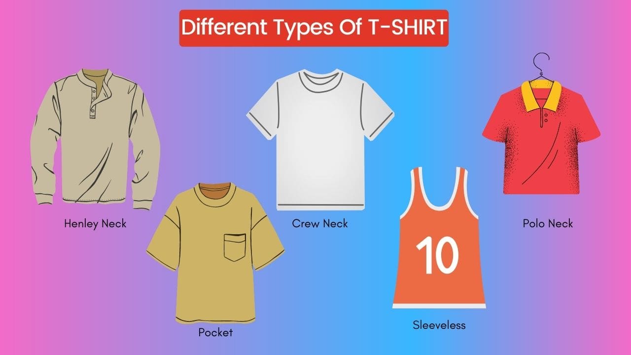 different types of tshirts
