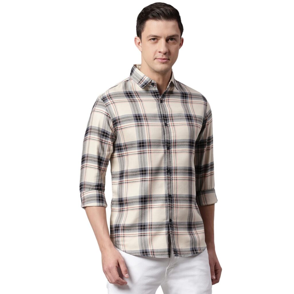 Plaid Checkered Slim Fit Casual Shirt