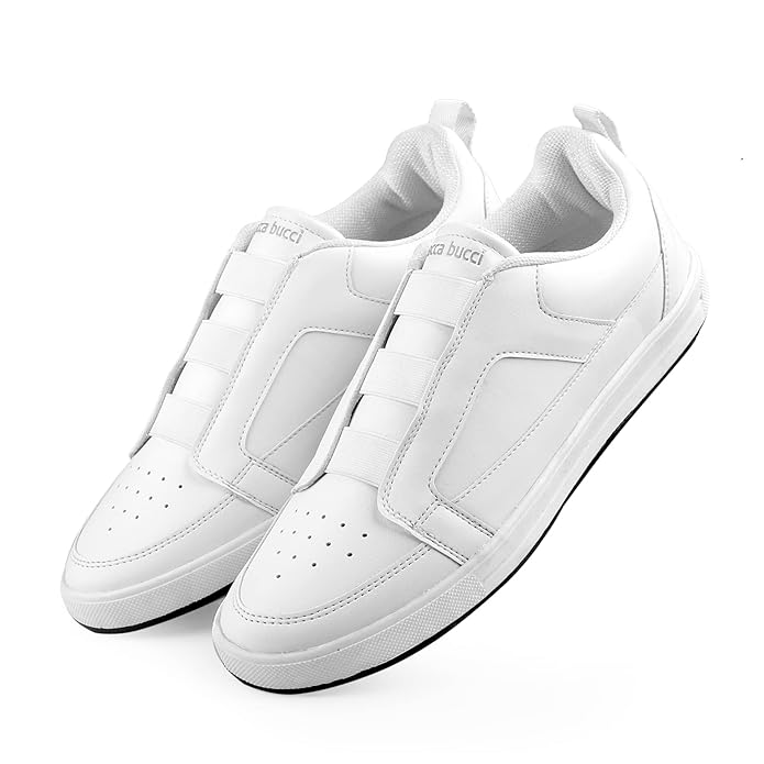 Bacca Bucci Smoky White Flat Low top Casual Shoes Sneakers