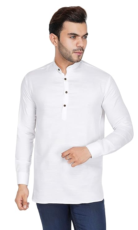 Mens Cotton Regular Short Kurta