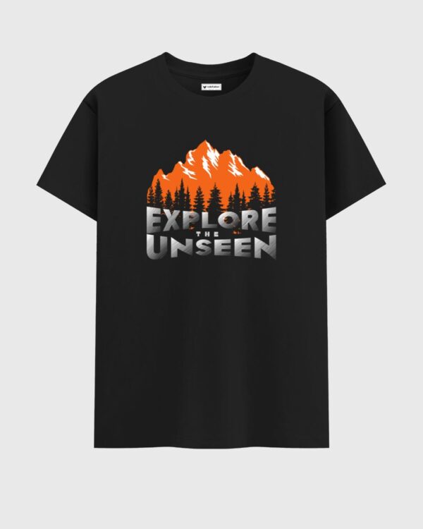 EXPLORE THE UNSEEN Black T-Shirt For Men - Image 3