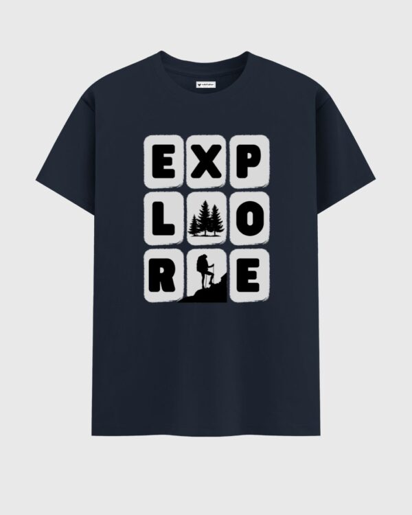 EXPLORE Black T-Shirt For Men - Image 8